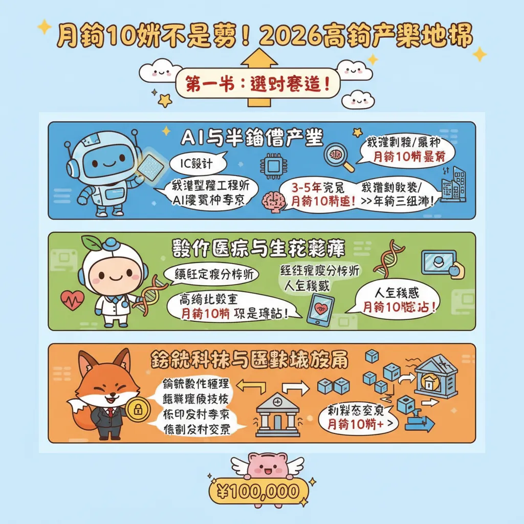 哪些行業最容易達到月薪10萬？2026年高薪產業地圖
